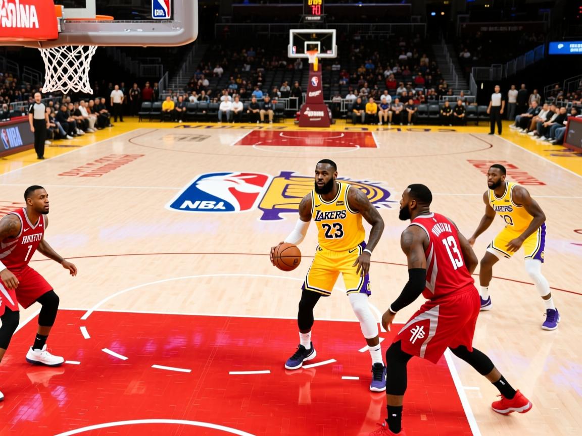 包含NBA-湖人VS火箭詹姆斯组织进攻的词条 第2张